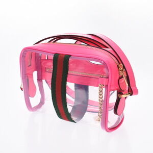 Gucci Vinyl Crossbody Bag Shoulder Ophidia Pink Clear